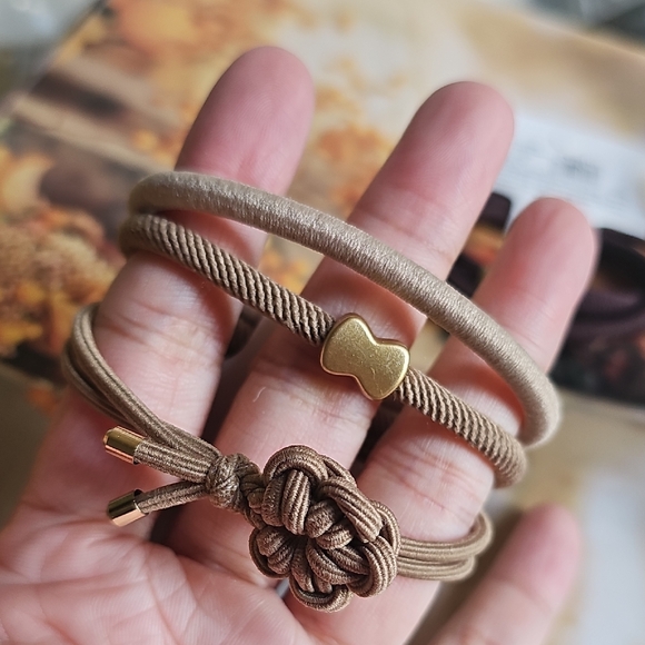 Chic Floral Knot Hair Ties Set (4 SETS)Welcome Offets! - Picture 6 of 6